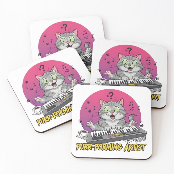 Item preview, Purr-forming Artist Cat Keyboard Player Funny Music Lover Gift designed and sold by NewYorkColours.