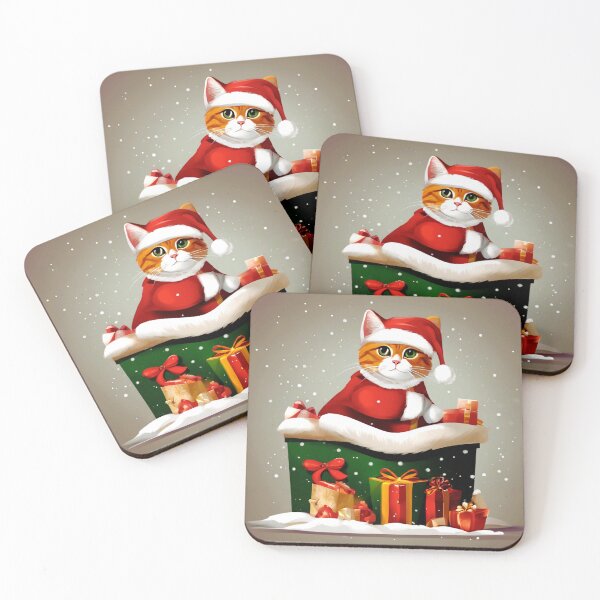 Item preview, Cat as Santa designed and sold by Zofia Sosnecka.