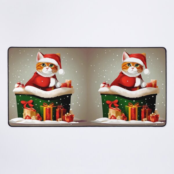 Item preview, Cat as Santa designed and sold by Zofia Sosnecka.