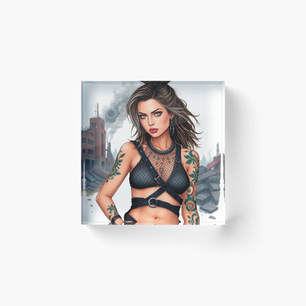 Item preview, Apocalypse soldier girl illustration designed and sold by Vintage Designs +.