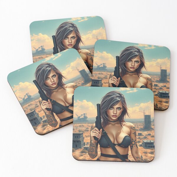 Item preview,  Apocalypse soldier girl illustration designed and sold by Vintage Designs +.