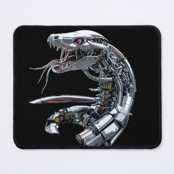 Item preview, Cybernetic Snake Head | Mechatronic Metallic Serpent Futuristic Art designed and sold by Naturalite19.