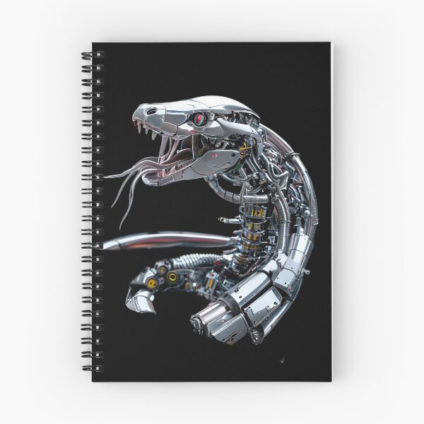 Item preview, Cybernetic Snake Head | Mechatronic Metallic Serpent Futuristic Art designed and sold by Naturalite19.