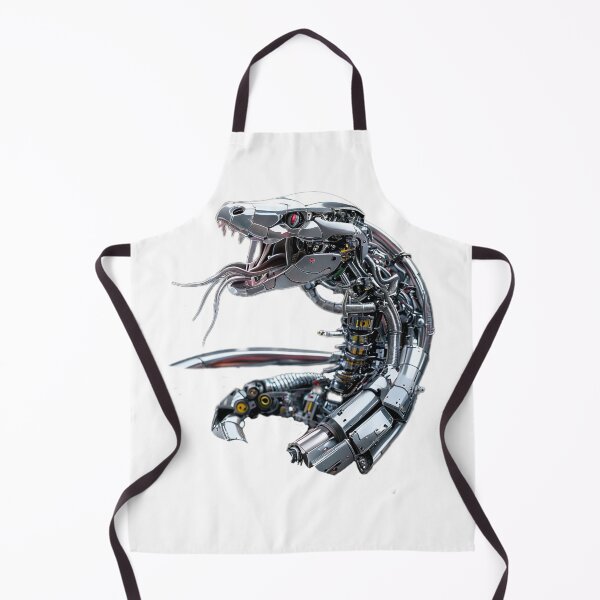 Item preview, Cybernetic Snake Head | Mechatronic Metallic Serpent Futuristic Art designed and sold by Naturalite19.