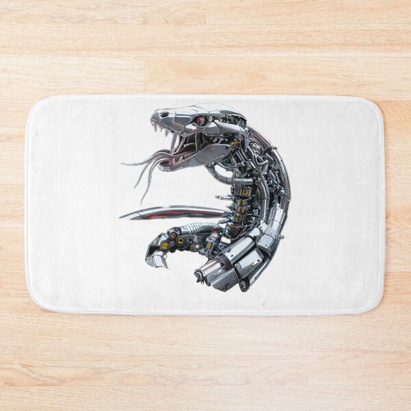 Item preview, Cybernetic Snake Head | Mechatronic Metallic Serpent Futuristic Art designed and sold by Naturalite19.