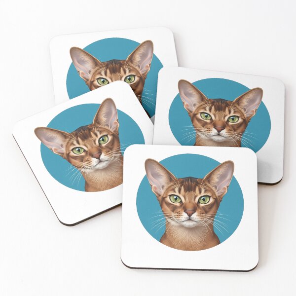 Item preview, Abyssinian Cat Green Eyes Feline Art designed and sold by k3rstman1.