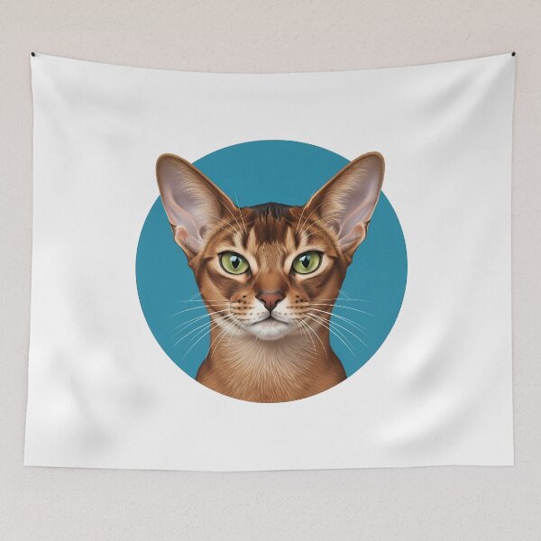 Item preview, Abyssinian Cat Green Eyes Feline Art designed and sold by k3rstman1.