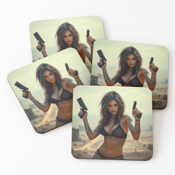 Item preview,  Apocalypse soldier girl illustration designed and sold by Vintage Designs +.