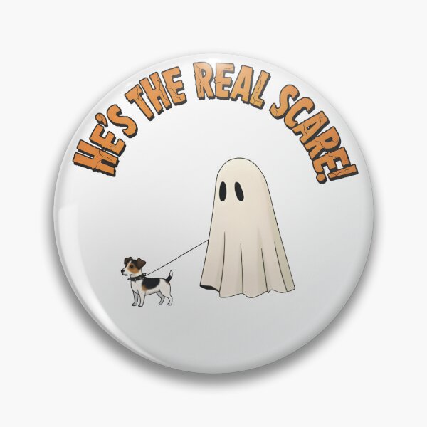 Item preview, He's The Real Scare! - Dog & Ghost Halloween designed and sold by Przecinak.