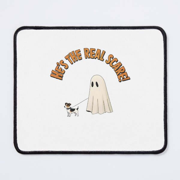 Item preview, He's The Real Scare! - Dog & Ghost Halloween designed and sold by Przecinak.