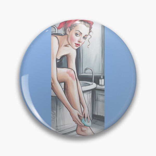 Item preview, Vintage Pinup Bath Scene Artwork Png By Merch, Limited Edition designed and sold by COOPERFRINK.