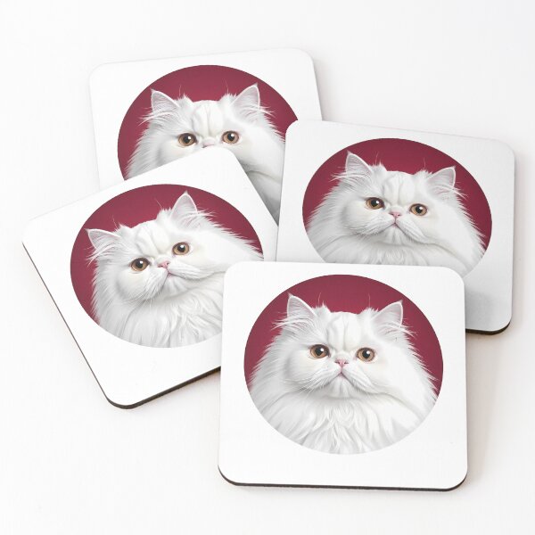Item preview, White Persian Cat Fluffy Feline Pet designed and sold by k3rstman1.