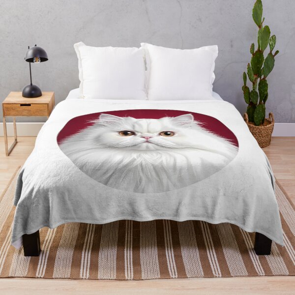 Item preview, White Persian Cat Fluffy Feline Pet designed and sold by k3rstman1.