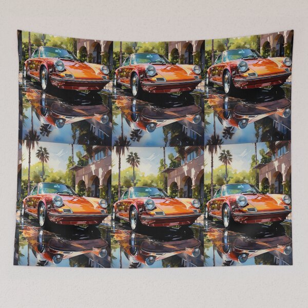 Item preview, Timeless Sports Car Displayed Beside Historic Luxury Mansion designed and sold by RevUpDesign.