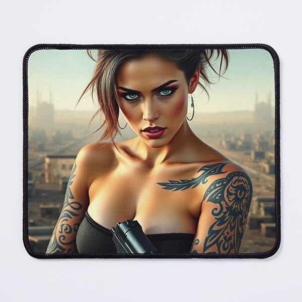 Item preview, Apocalypse soldier girl illustration designed and sold by Vintage Designs +.