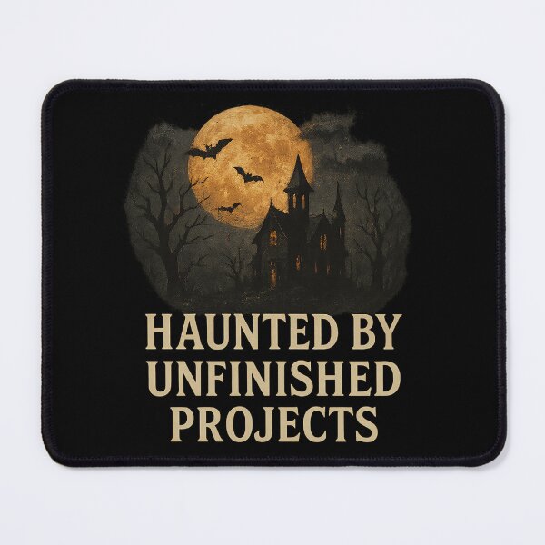 Item preview, Haunted by Unfinished Projects – Spooky Designers Halloween Artists Creators designed and sold by FunnyPics4You.