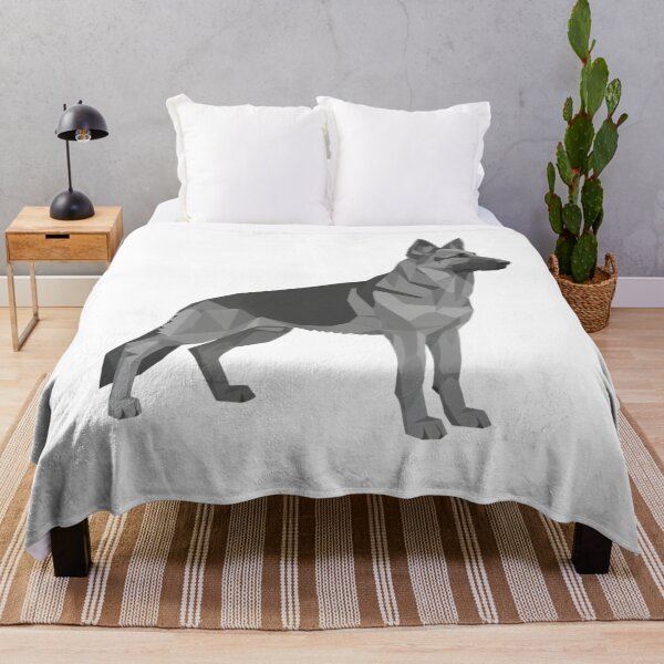 Item preview, minimalist gray German Shepherd dog designed and sold by bsbd-action.