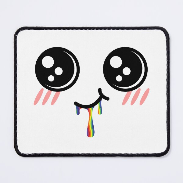 Item preview, Cute kawaii smiley rainbow drooling face designed and sold by BlushyPrint.