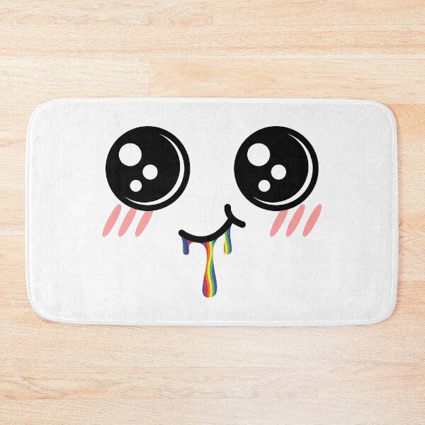 Item preview, Cute kawaii smiley rainbow drooling face designed and sold by BlushyPrint.
