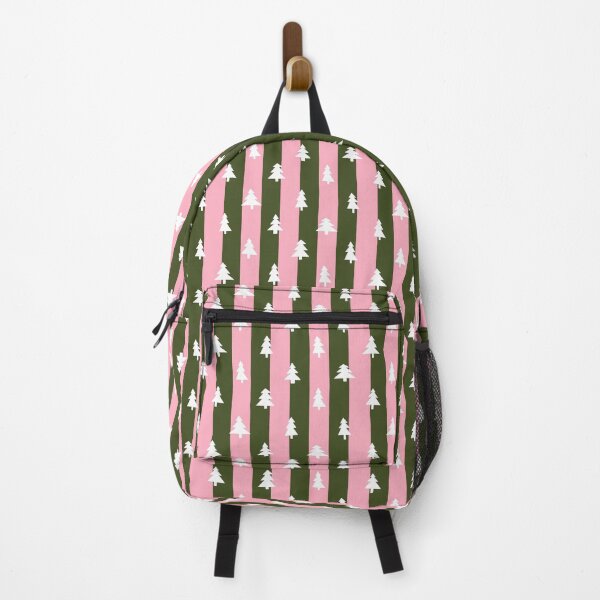 Item preview, Pink and Green Christmas Trees Pattern Stripes designed and sold by OneThreeSix.
