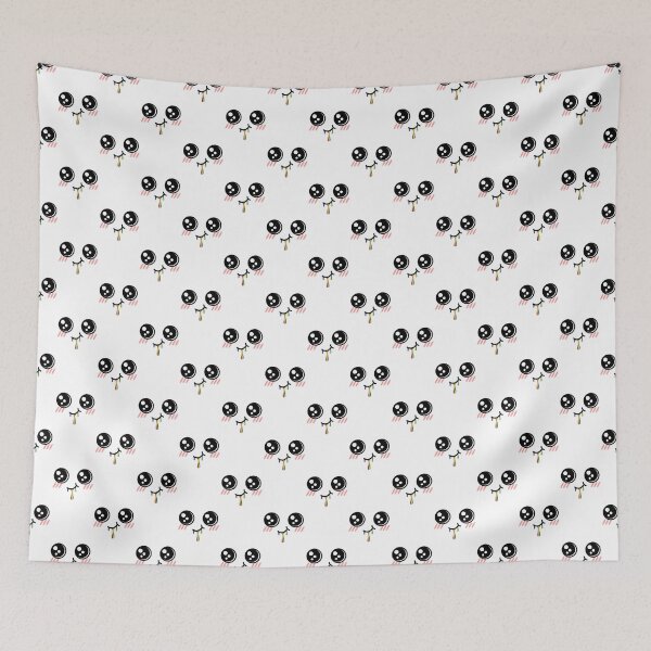 Item preview, Cute kawaii smiley rainbow drooling face pattern designed and sold by BlushyPrint.