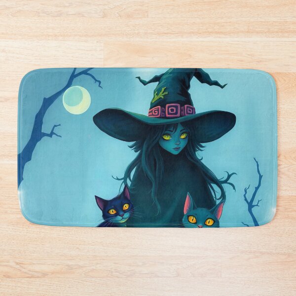 Item preview, The Witch and Her Pumpkin Guardians designed and sold by ArtComixHaven.
