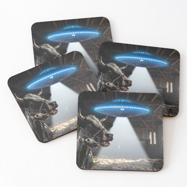 Item preview, Cow’s Reaction to UFO designed and sold by CosmicHerd.