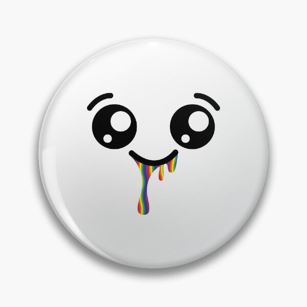 Item preview, Adorable kawaii smiley rainbow drooling face designed and sold by BlushyPrint.