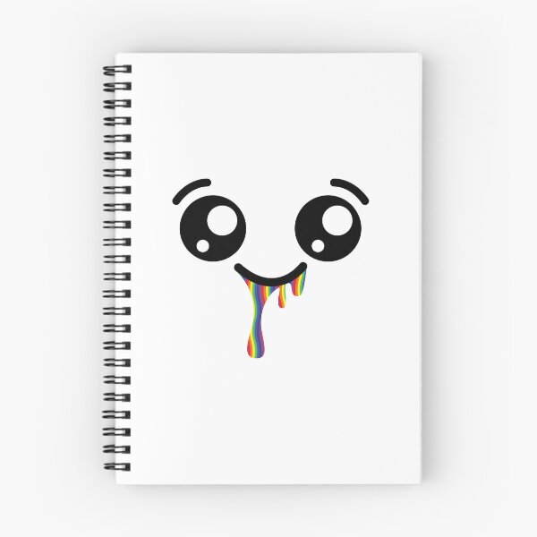 Item preview, Adorable kawaii smiley rainbow drooling face designed and sold by BlushyPrint.
