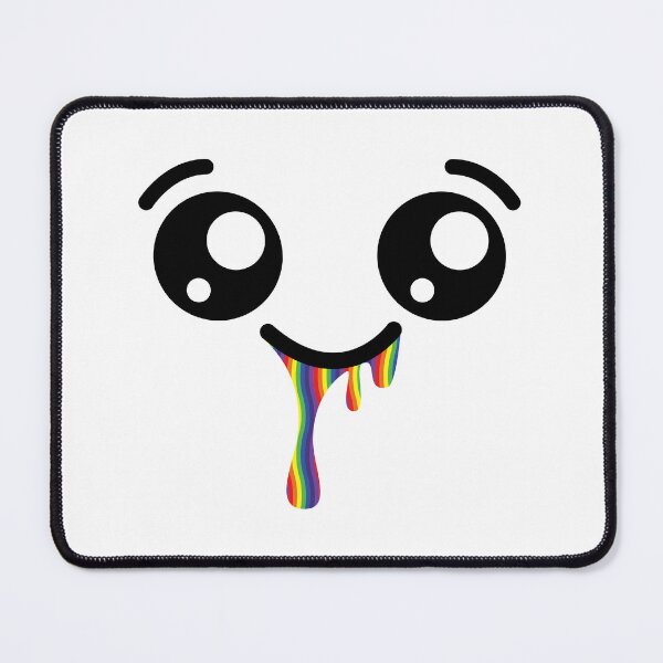 Item preview, Adorable kawaii smiley rainbow drooling face designed and sold by BlushyPrint.