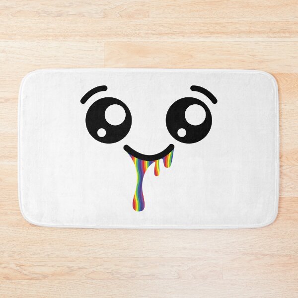 Item preview, Adorable kawaii smiley rainbow drooling face designed and sold by BlushyPrint.