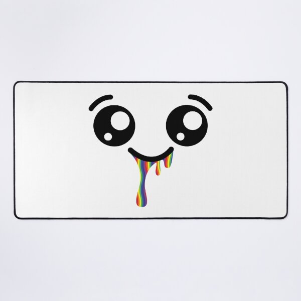 Item preview, Adorable kawaii smiley rainbow drooling face designed and sold by BlushyPrint.