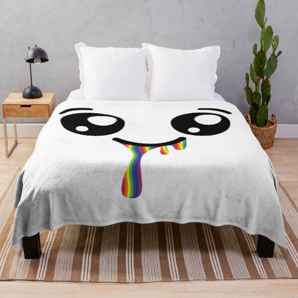 Item preview, Adorable kawaii smiley rainbow drooling face designed and sold by BlushyPrint.