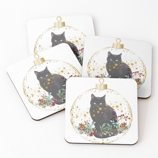 Item preview, Christmas Kitty Ornament designed and sold by SimpleatHeart.