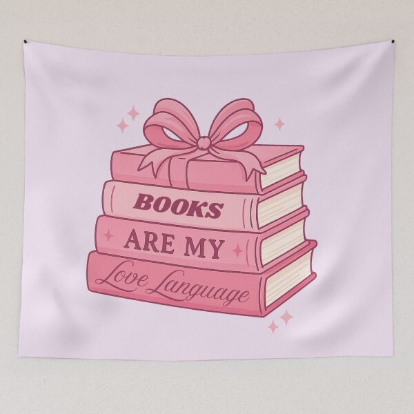 Item preview, Books are my Love Language Pink Bookstack designed and sold by theliteraryedit.