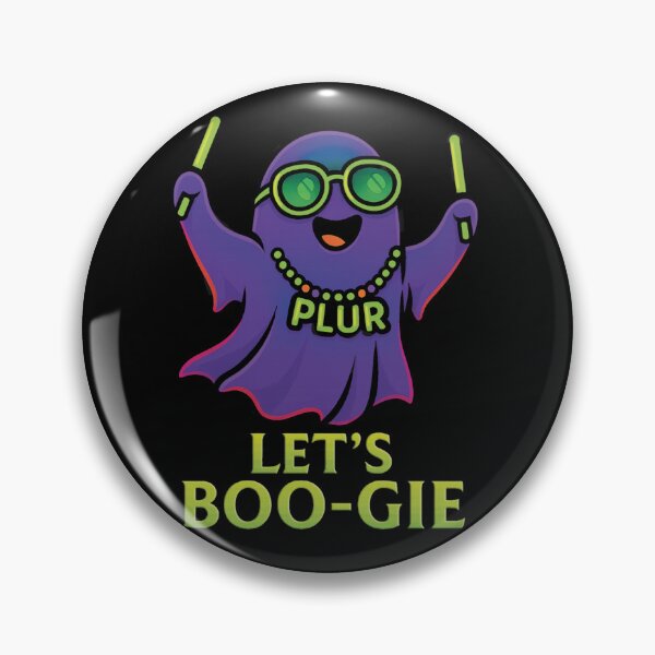 Item preview, Let's Boo-gie | Cute Rave Ghost With PLUR Vibes | Halloween Kandi designed and sold by Neon Hollow.