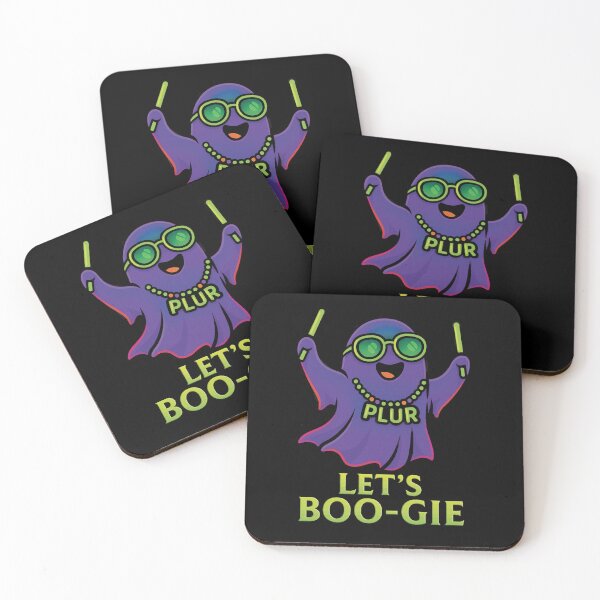 Item preview, Let's Boo-gie | Cute Rave Ghost With PLUR Vibes | Halloween Kandi designed and sold by Neon Hollow.