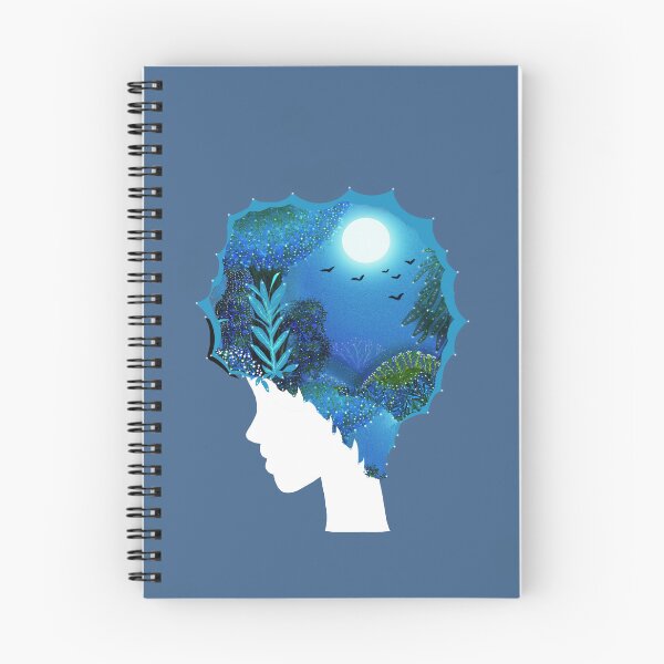 Item preview, woman silhouette, moon mist designed and sold by ZjalDesign.