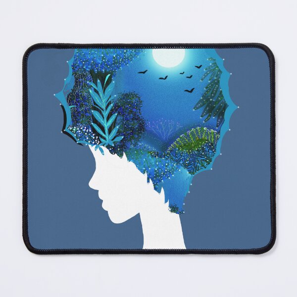 Item preview, woman silhouette, moon mist designed and sold by ZjalDesign.
