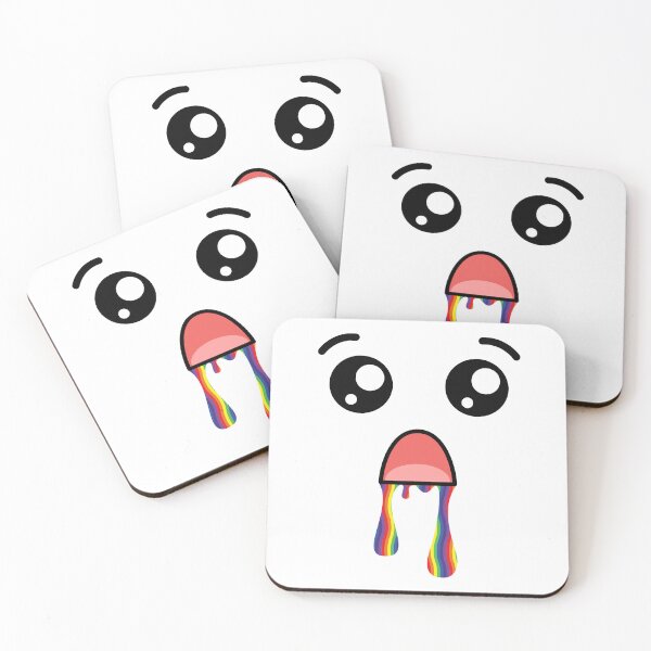 Item preview, Cute kawaii surprised rainbow drooling face designed and sold by BlushyPrint.