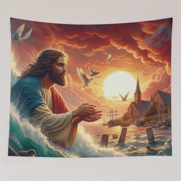 Item preview, Jesus holding back your worries designed and sold by JesusClub.