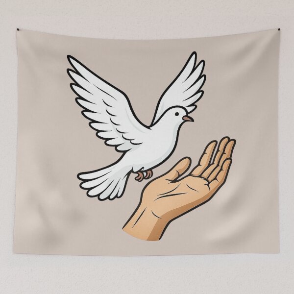 Item preview, Hand Releasing a Dove - Symbol of Freedom & Peace designed and sold by Myra365Art.