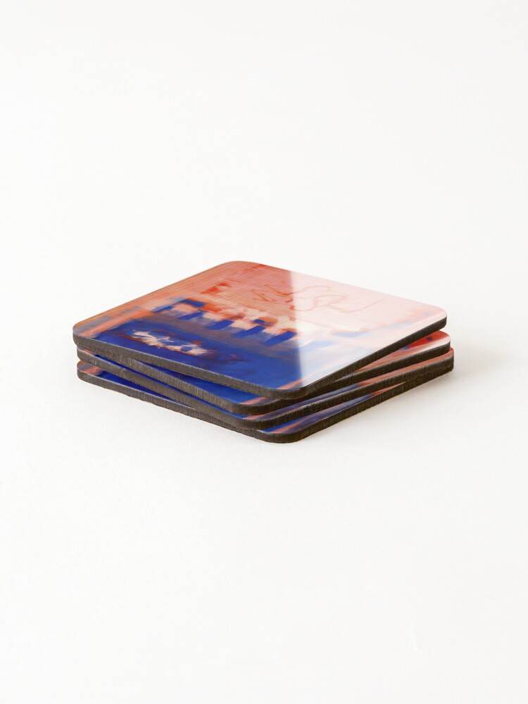 Thumbnail 4 of 5, Coasters (Set of 4), Mark Rothko abstract, Mark Rothko art, Mark Rothko artist, Mark Rothko canvas, Mark Rothko color field, Mark Rothko contemporary, Mark Rothko design, Mark Rothko expressionism designed and sold by AlarIkoArt.