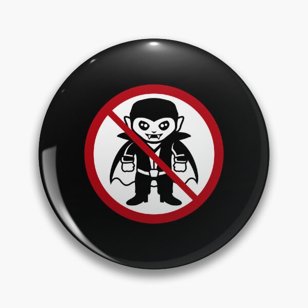 Item preview, No Vampire Allowed Funny Halloween Forbidden Against Sign designed and sold by shirt-o-mat.