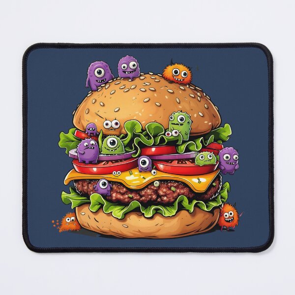 Item preview, Little Monsters Halloween Burger | Spooky Cute Foodie Kawaii Design designed and sold by petpuppymania.