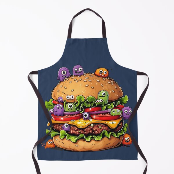 Item preview, Little Monsters Halloween Burger | Spooky Cute Foodie Kawaii Design designed and sold by petpuppymania.