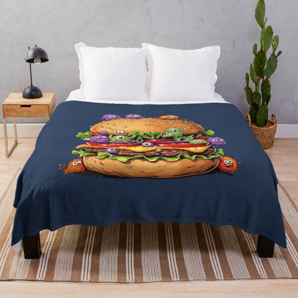 Item preview, Little Monsters Halloween Burger | Spooky Cute Foodie Kawaii Design designed and sold by petpuppymania.
