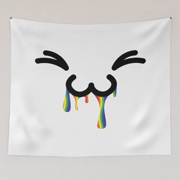 Item preview, Cute kawaii uwu rainbow drooling face designed and sold by BlushyPrint.