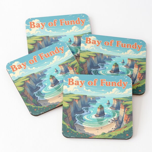 Item preview, Bay of Fundy: Vintage-Style Painterly Travel Poster designed and sold by LSVart.