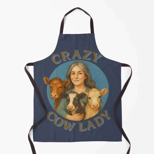 Item preview, Crazy Cow Lady vintage retro style designed and sold by Chrischavers.
